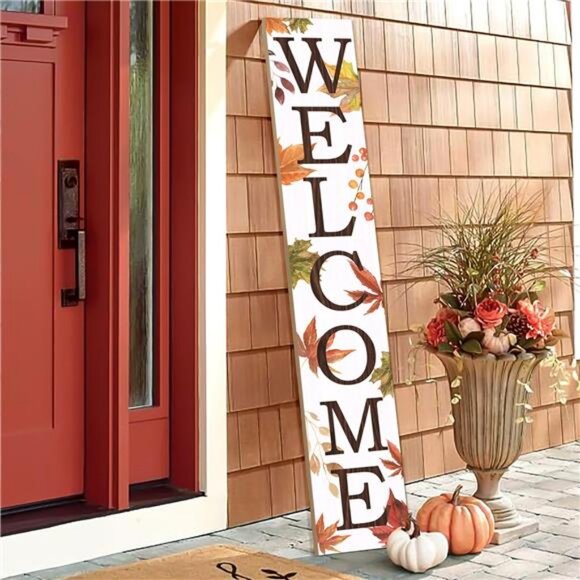 Fall Wooden Porch Sign Front for Thanksgiving Door Decoration Decorations - Picture 6 of 8
